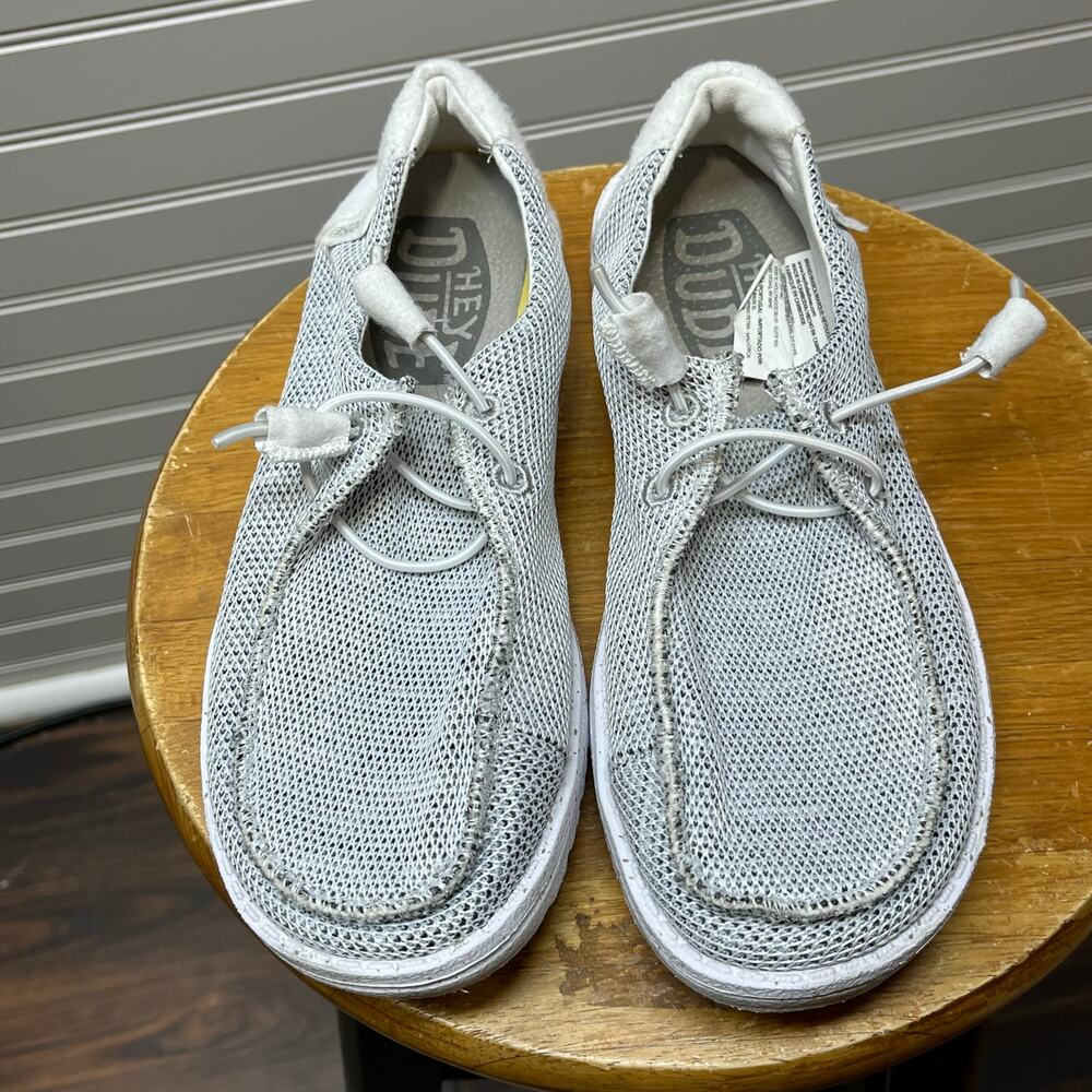 Hey Dude Wendy Sox Stone White Shoes Size 6